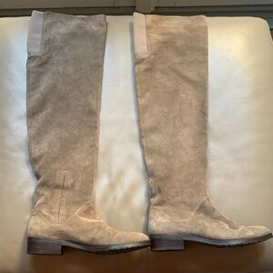 Suede Knee-High Riding Boots in Taupe - Classic Women’s Style
Made in Spain